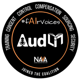 #fAIrVoices: AudLit joined the coalition (National Association of Voice Actors)